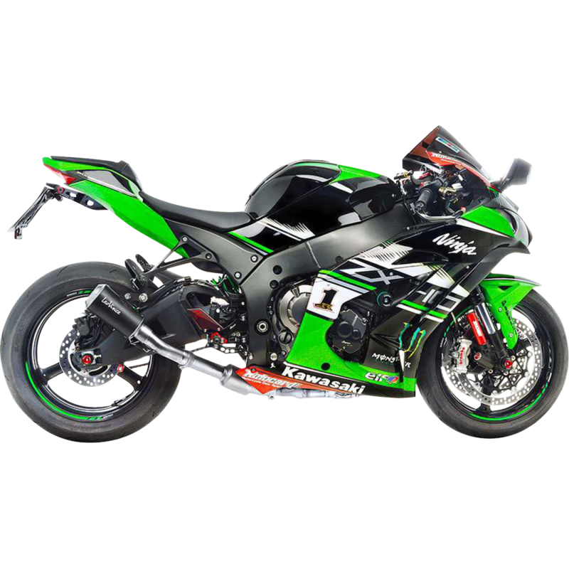 LeoVince LV-10 Black Stainless Steel Slip-On Exhaust