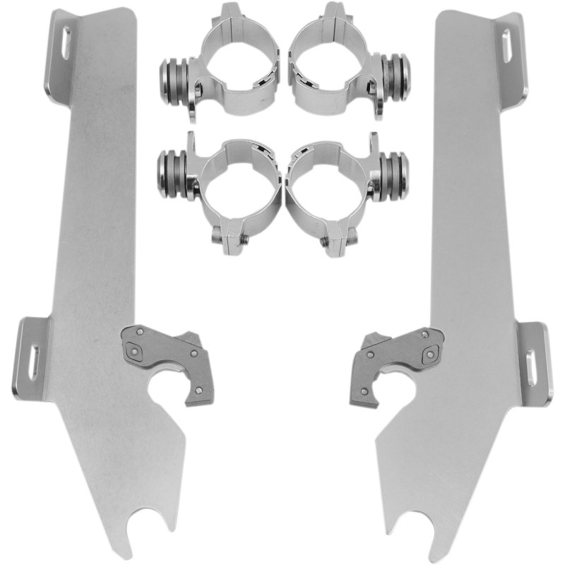 Trigger-Lock Mount Kit Polished for Honda VTX1300R/S 03-09 w/ covered forks