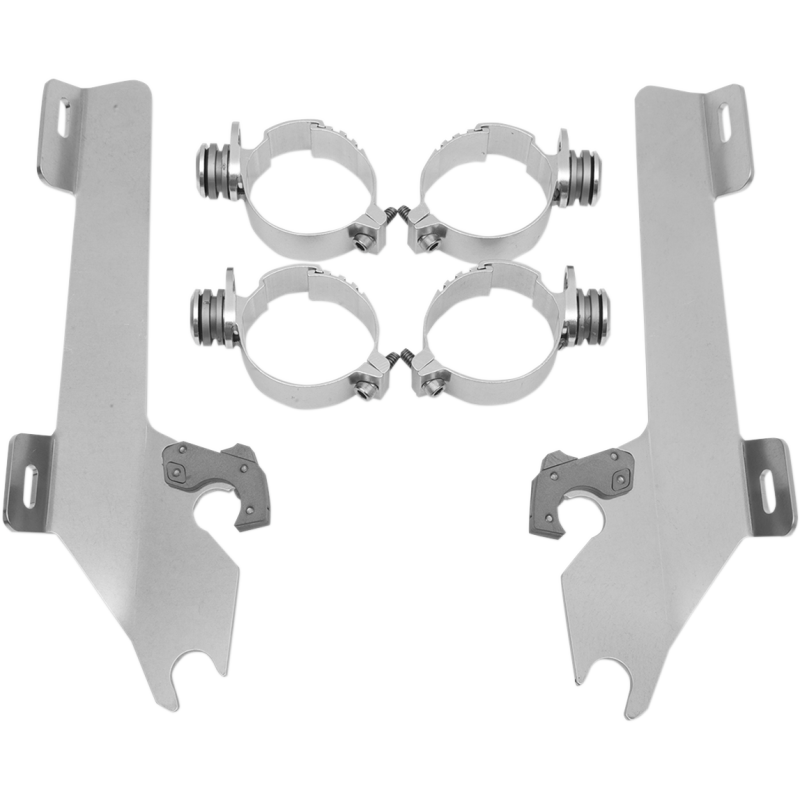 Trigger-Lock Mount Kit Polished for Honda VTX1800F 05-08 w/ exposed forks