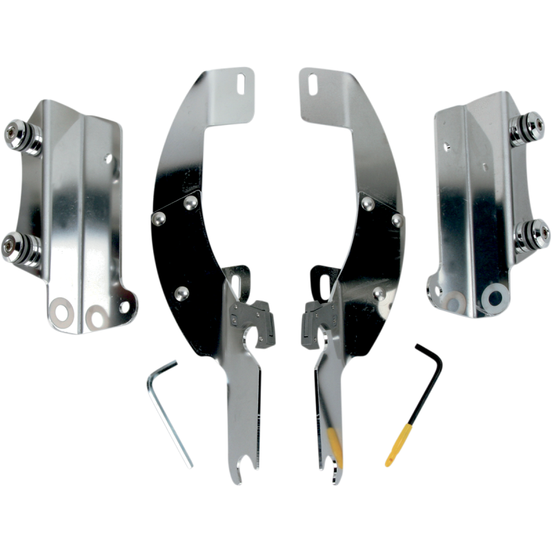 Trigger-Lock Mount Kit Polished for Kawasaki VN1500 Vulcan Nomad Fi 01-04