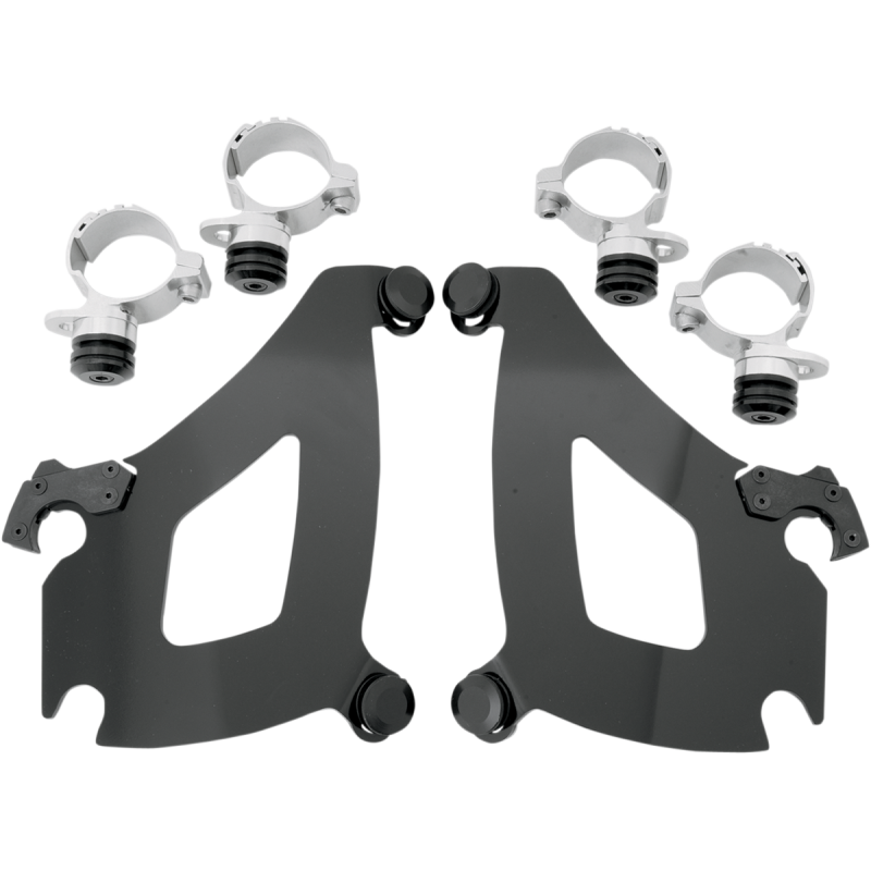 Trigger-Lock Mounting Kit Polished for Yamaha XV650/1100 Custom 98-19
