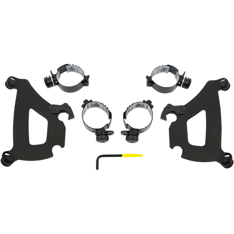 Trigger-Lock Mounting Kit Black for Yamaha Road Star Warrior 02-10