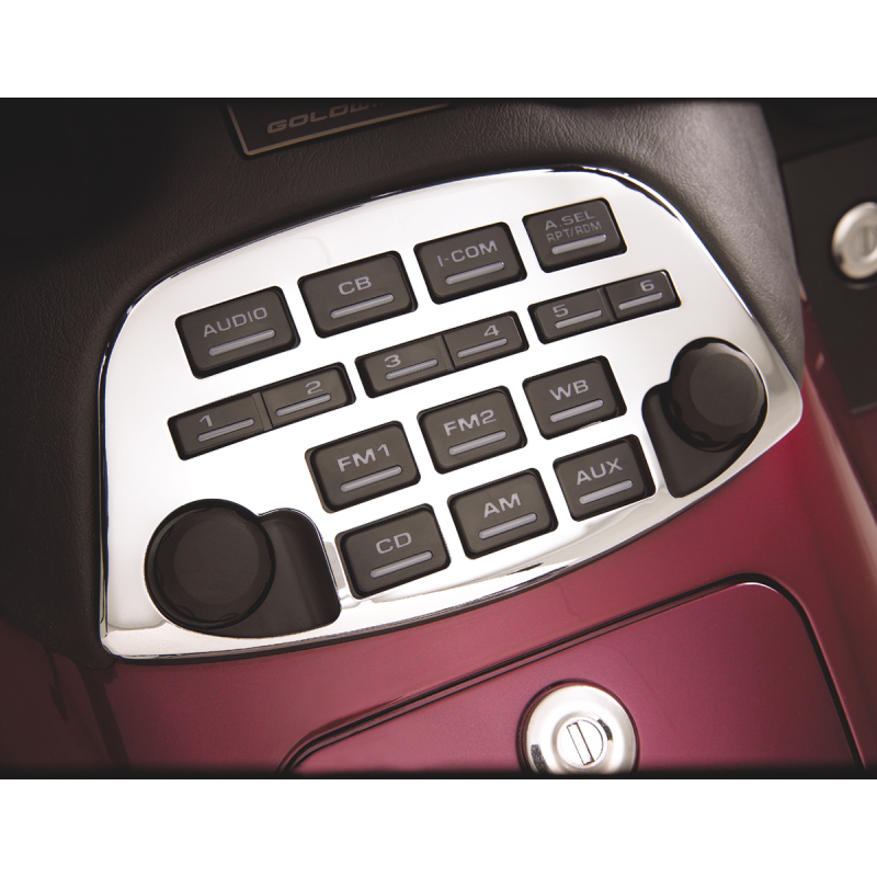 Show Chrome Radio Panel Accent for Honda GL1800 Gold Wing 01-10