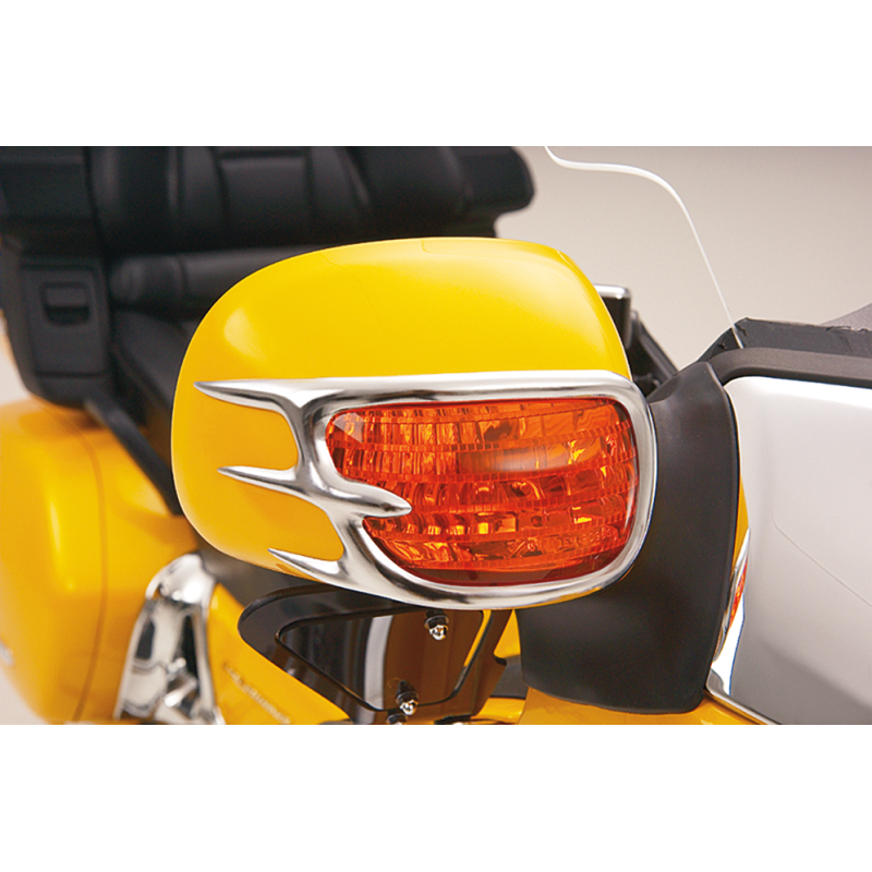 Show Chrome Mirror-Back Accent Grilles for Honda GL1800 Gold Wing 01-17