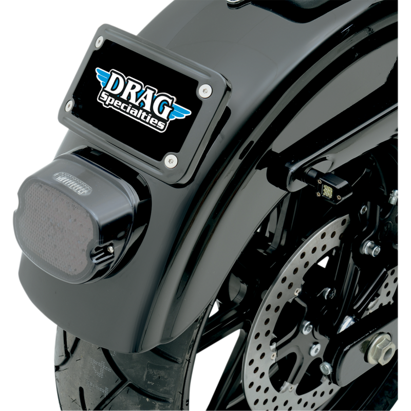 Curved Laydown License Plate Mount - Gloss Black