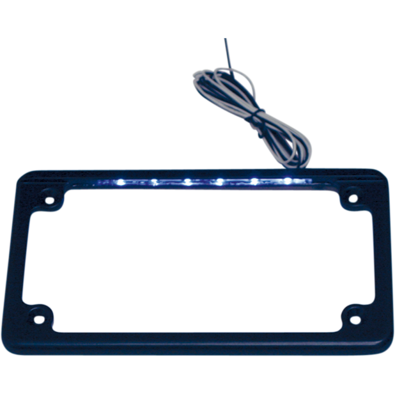 Flat Black LED License Plate Frame