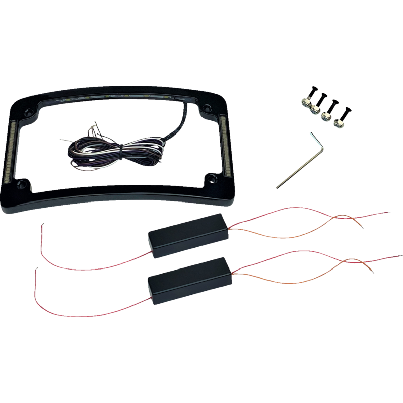 LED Frame w/ Red Aux Radius Black