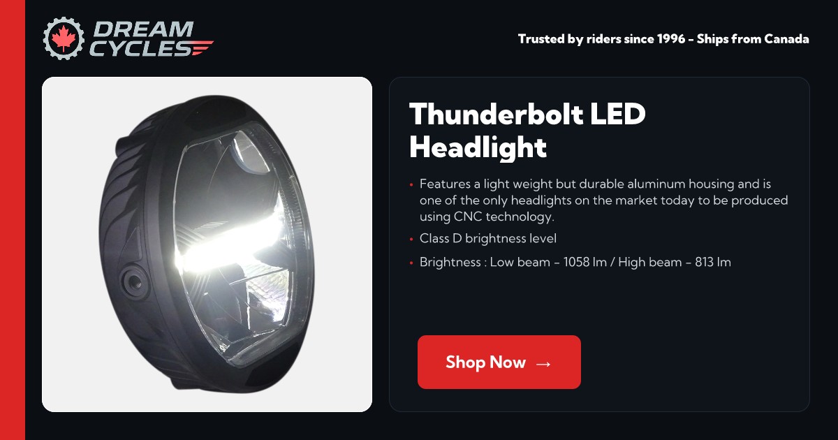Thunderbolt LED Headlight [GA002000] - $678.95 : Dream Cycles