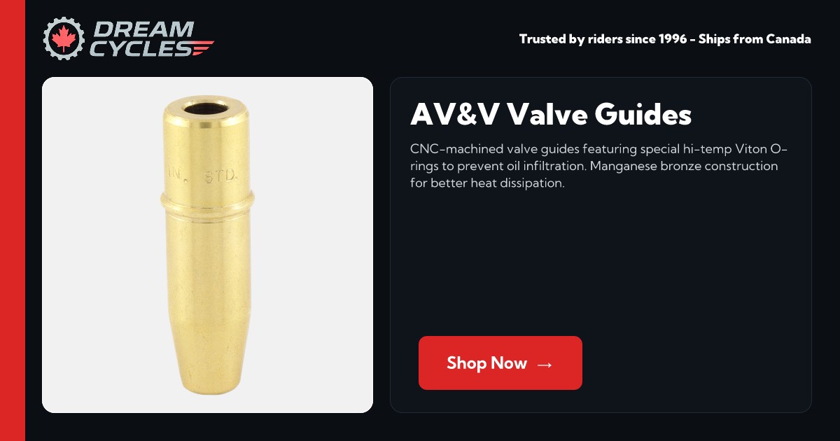 AV&V Valve Guides [AV&V Valve Guides] - $16.95 : Dream Cycles